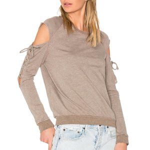 PROJECT SOCIAL T Attitude Laceup Sleeve Sweatshirt